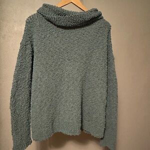 Pink Republic Textured Teal Cowl Neck Sweater